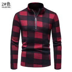 Warm Men Long-sleeved Sweater Stand-up Collar Zipper Sweater