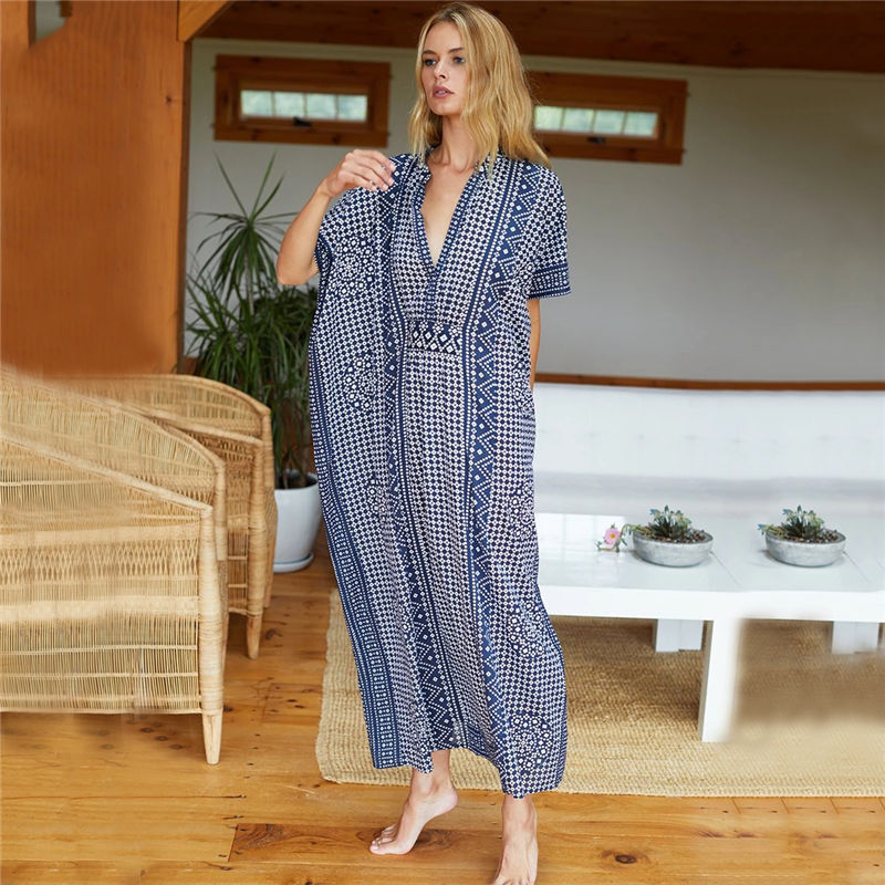 Bohemian Women Summer Beach Dress Swim Wear Cover Up