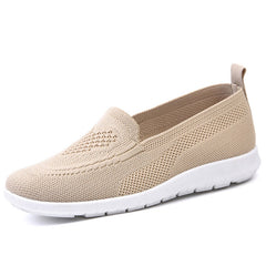 Autumn Women Loafers Flats Comfortable Knitted Cotton Slip-on