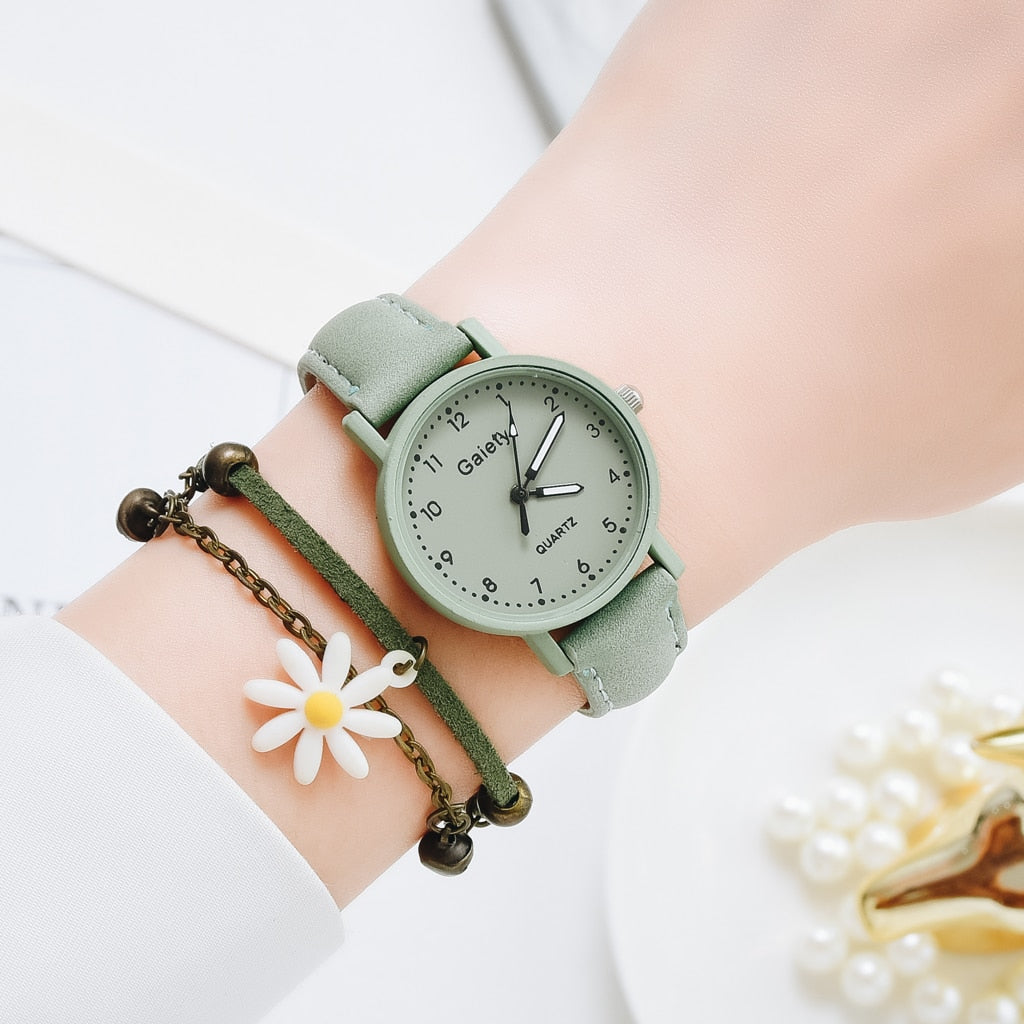 Strap Watch Casual Ladies Quartz Wristwatch Female Bracelet