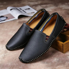 Hand-stitched Formal Shoes Men Loafers Casual Flat Shoes