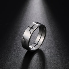 Fashion Simple Stainless Steel Ring Casual