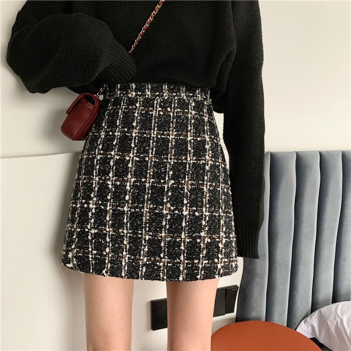 Irregular Lady Skirt Female Sweet High Waist A-line Mini Skirt