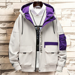 Jacket Zipper Casual Hooded Windbreaker Jacket Men Coat Clothing