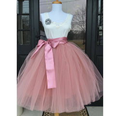 6Layers 65cm Fashion Tulle Skirt Pleated Tutu Skirts