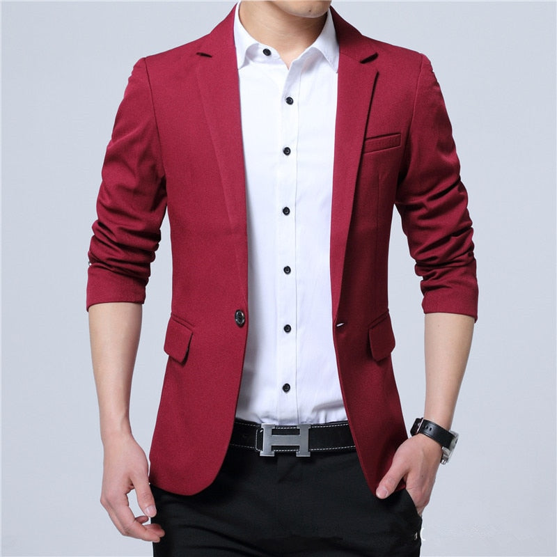 Men Blazer Fashion Slim casual blazer suit Designer jacket outerwear