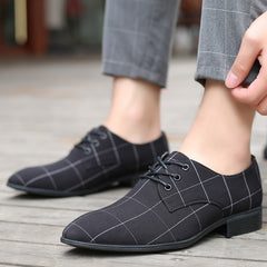 Men Classic Business Shoes Dress Shoes Pointed Toe Lace-Up Formal Shoes