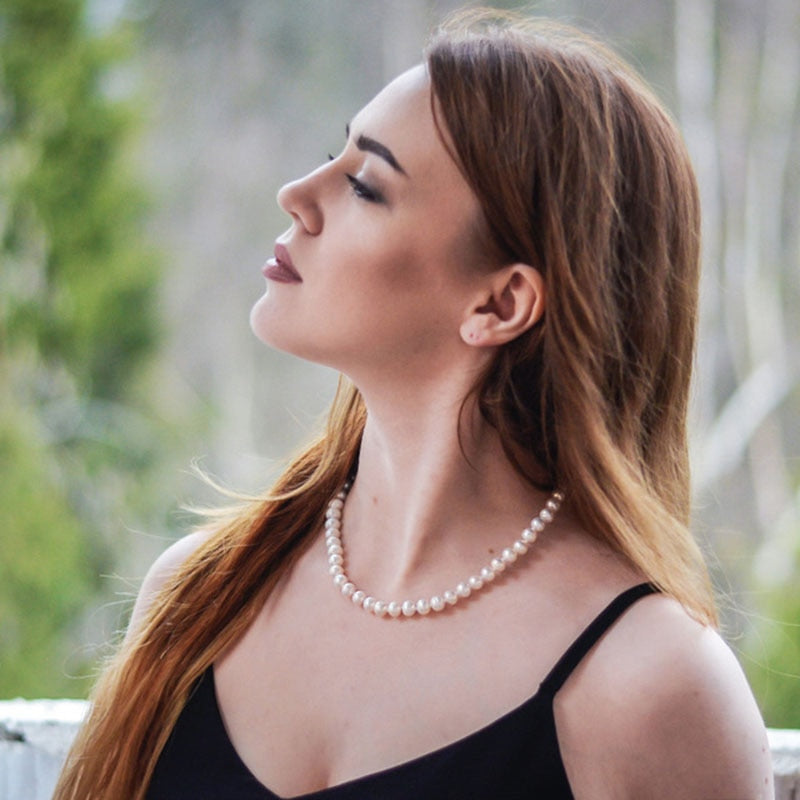 Pearl Beads Choker Clavicle Chain Necklace