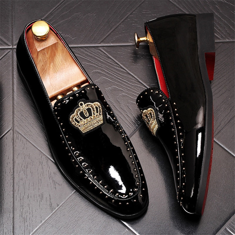 New Luxury Royal Style Men Handmade Embroidery Designer Loafers Casual Shoes