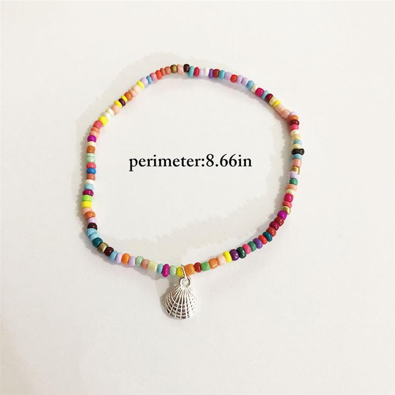 Bohemian Colorful Beads Scallop Shell Anklets