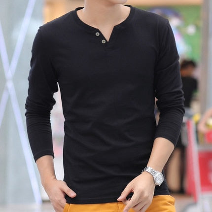 Men Linen t shirts Long Sleeve Tops tshirt Linen