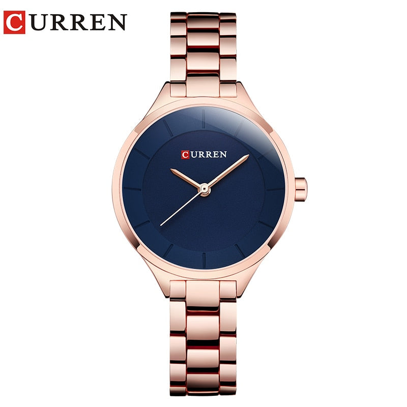 Fashion Ladies Stainless Steel Band Quartz Female Wrist Watch