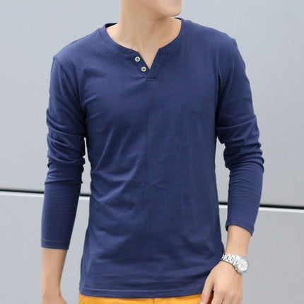 Men Linen t shirts Long Sleeve Tops tshirt Linen