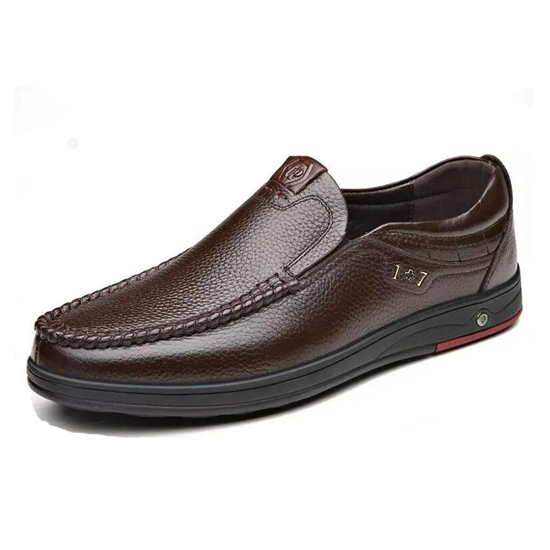 Men Loafers Slip On Business Casual Shoes Classic Soft Breathable Shoes Flats