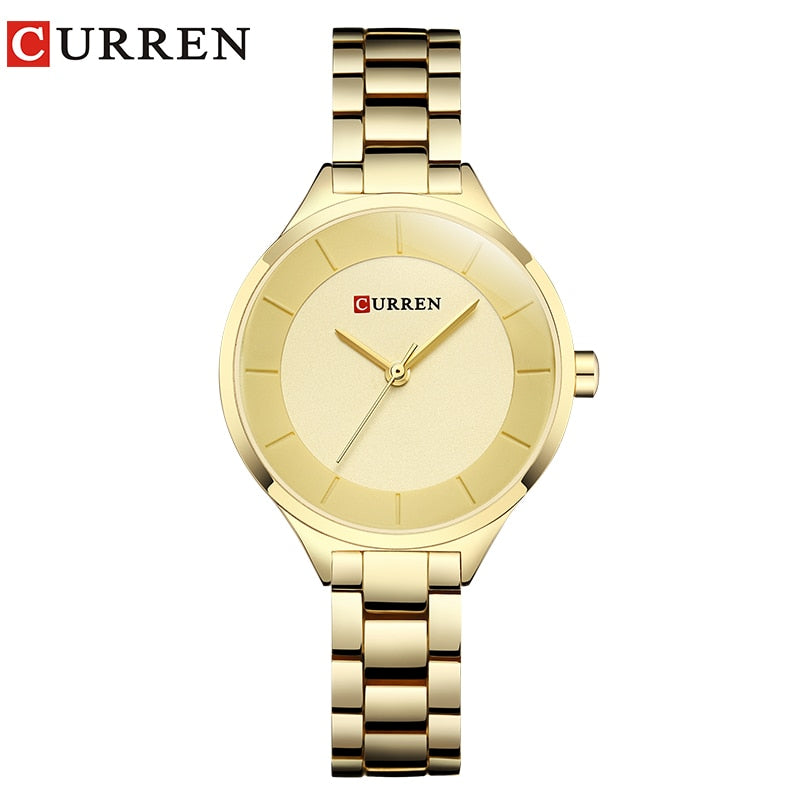 Fashion Ladies Stainless Steel Band Quartz Female Wrist Watch