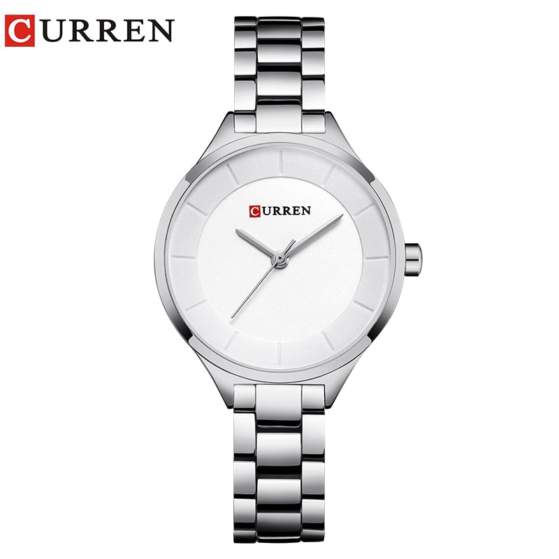 Fashion Ladies Stainless Steel Band Quartz Female Wrist Watch