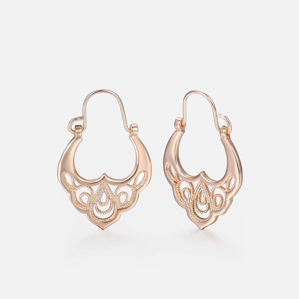 Rose Gold Color Drop Earrings Jewelry Earrings