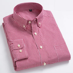 Men Standard-Fit Long-Sleeve Shirt Button-down Collar Comfortable Shirt