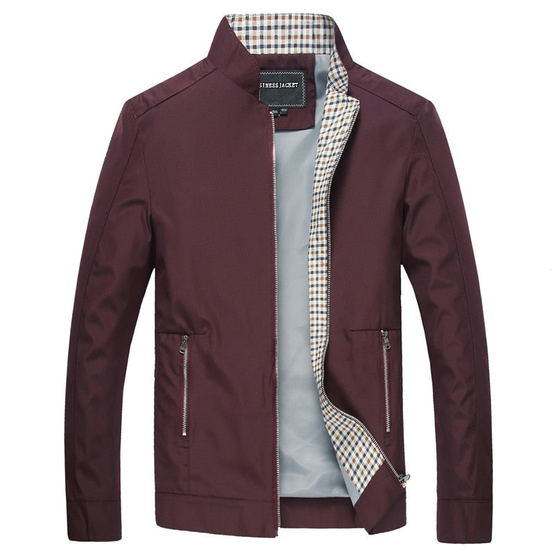 Men Jackets Casual Coats Stand Collar Bomber Jackets