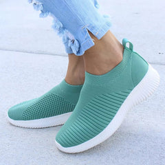 Women Shoes Knitting Sock Sneakers  Slip On Flat Shoes