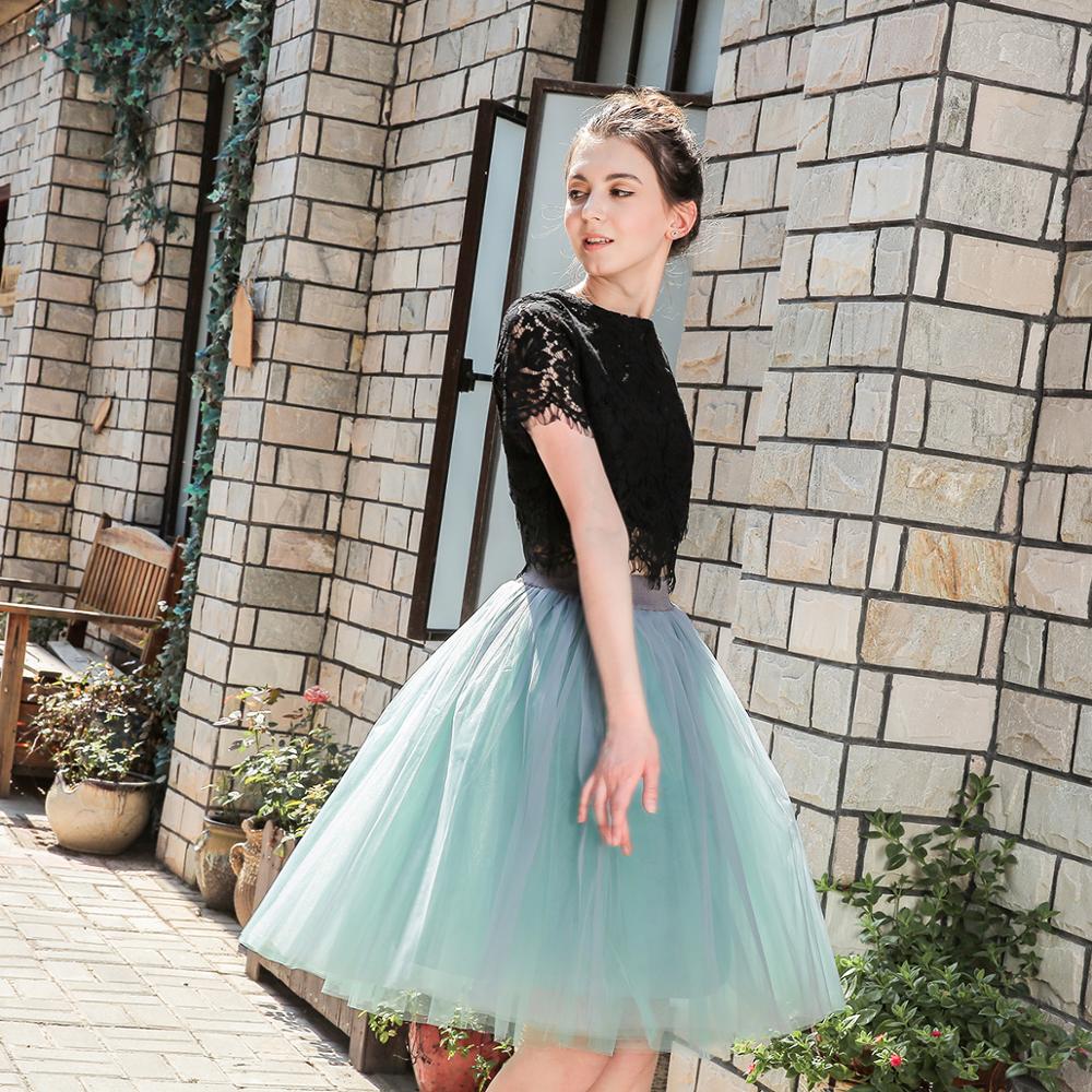 5 Layers 60cm Princess Midi Tulle Skirt Pleated