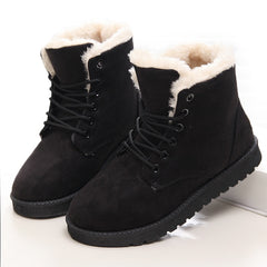 Women Warm Snow Faux Suede Ankle Boots