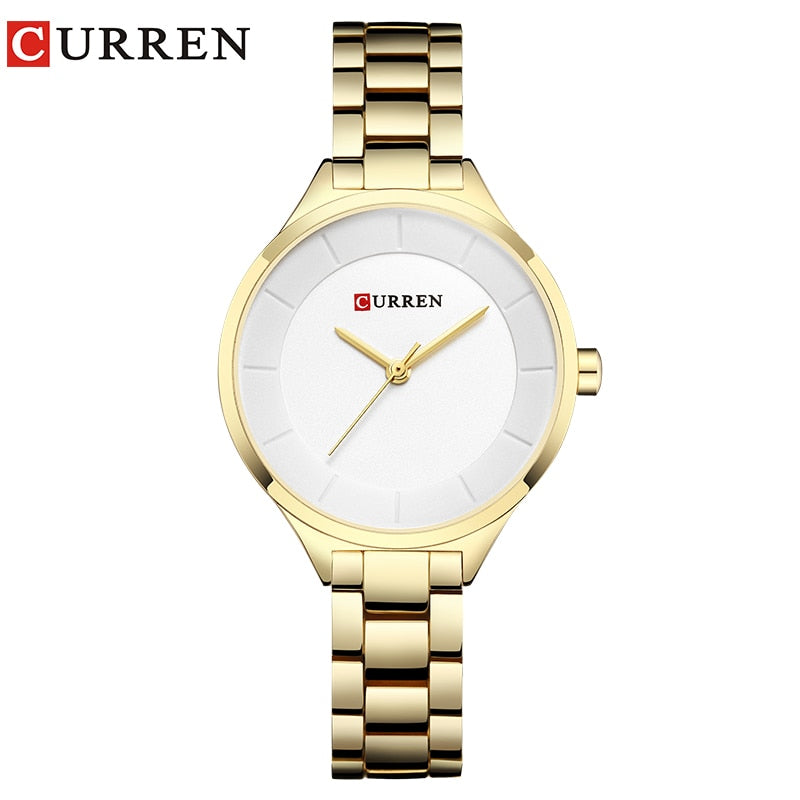 Fashion Ladies Stainless Steel Band Quartz Female Wrist Watch