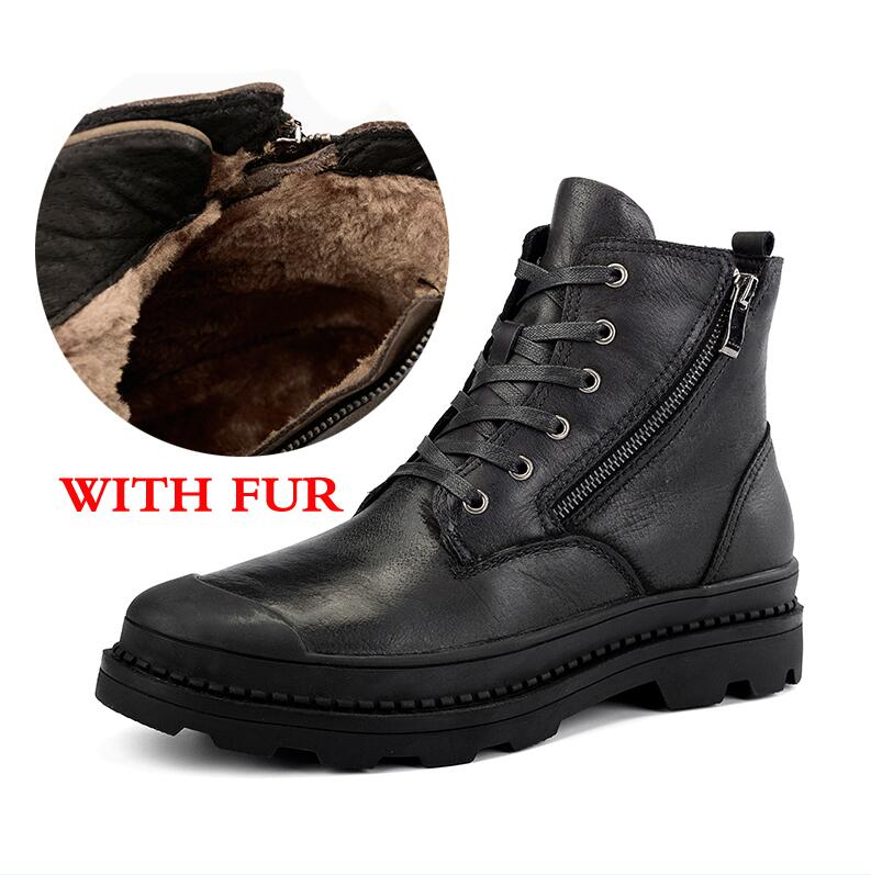 Men Boots Natural Autumn And Winter Shoes WaterProof Shoes Ankle Boots