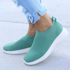 Women Shoes Knitting Sock Sneakers  Slip On Flat Shoes