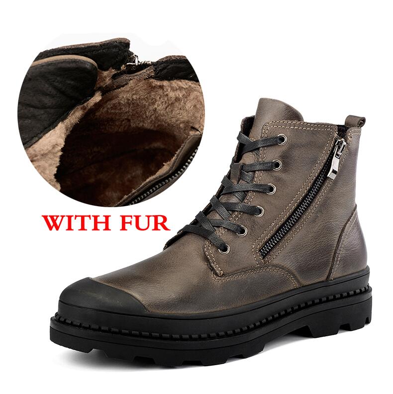 Men Boots Natural Autumn And Winter Shoes WaterProof Shoes Ankle Boots