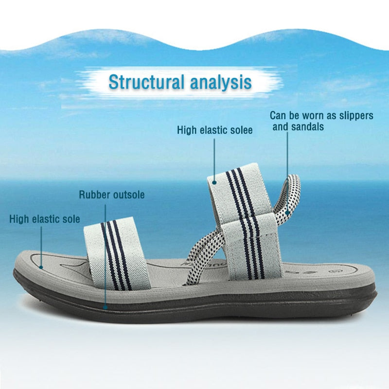 Sandals Men Beach Shoes Gladiator Flip Flops Casual Shoes Slide Beach Slippers