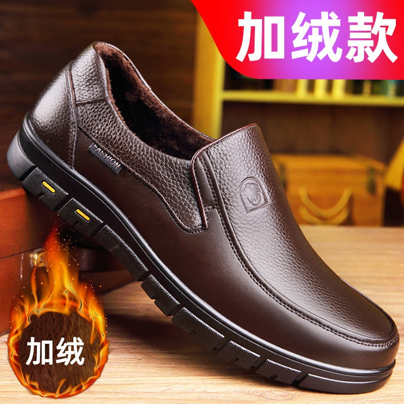 Men's Head Soft Anti-slip Rubber Loafers Shoes Casual Autumn Winter