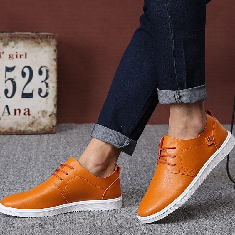 Men Casual Shoes Comfortable Flat Shoes Lace Up Oxfords Shoes