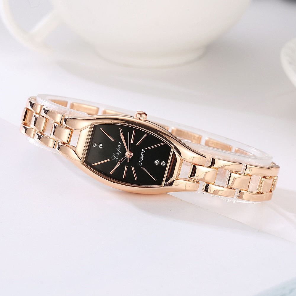 Fashion Watches Women Waterproof Rose Gold Lady Quartz