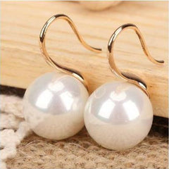 Elegant Women Earrings Imitation Pearls Ball Hook Earrings