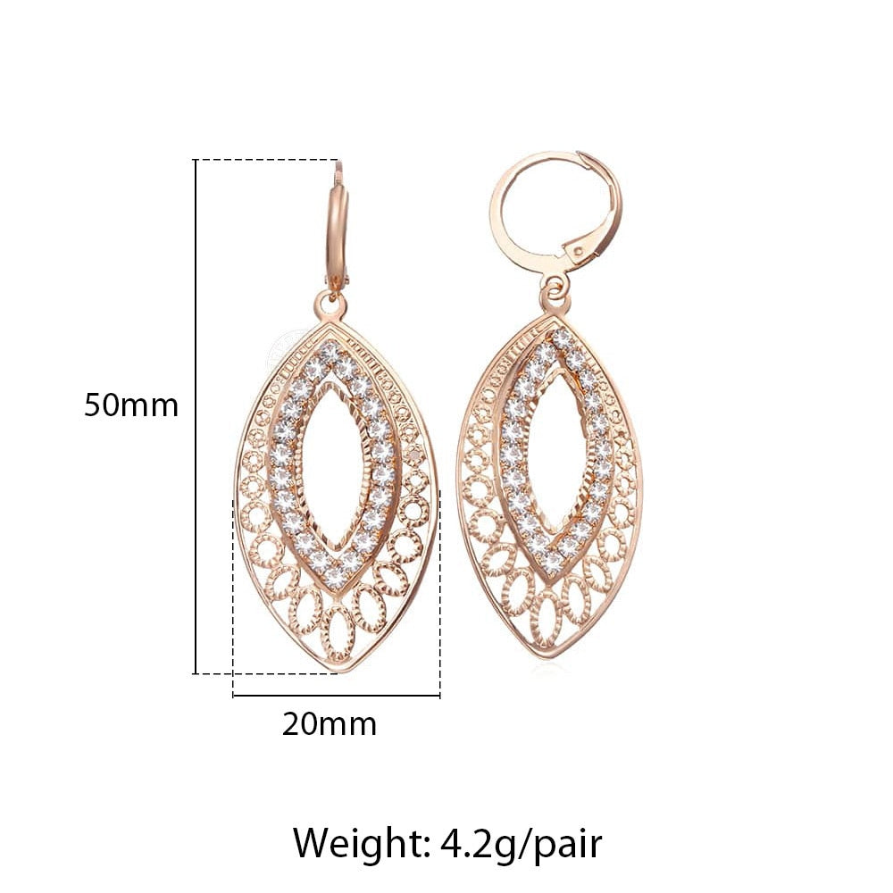 Rose Gold Color Drop Earrings Jewelry Earrings