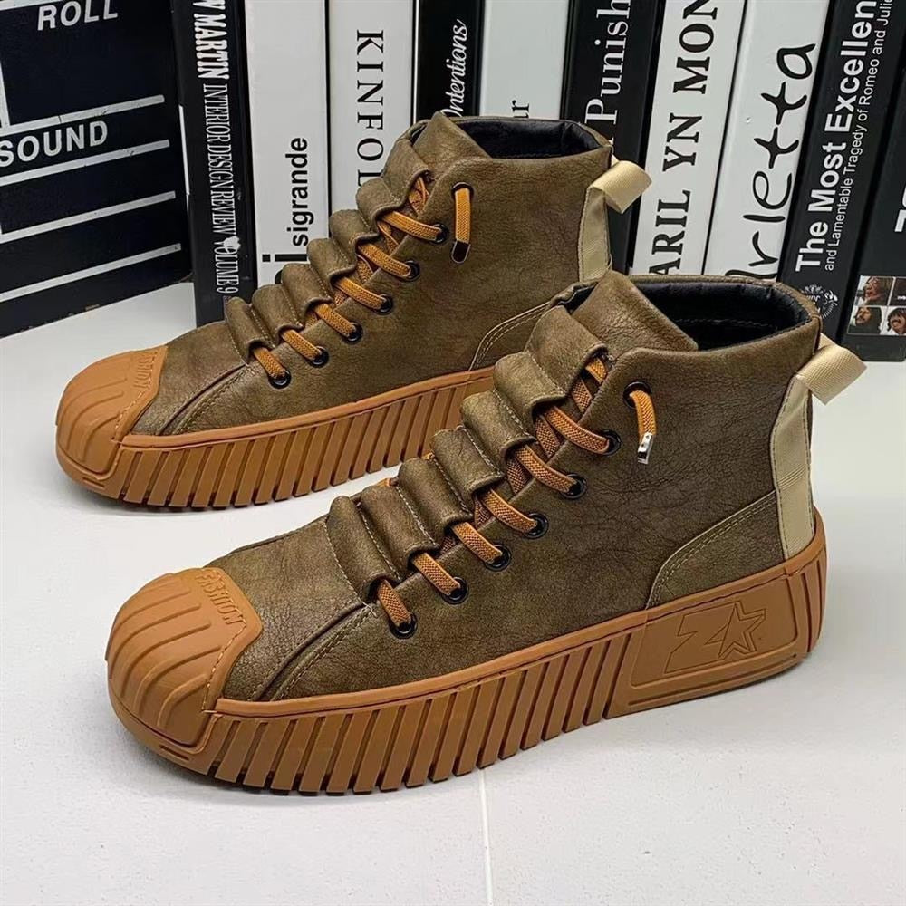 Men Boots Increased Boots Lace Up Casual Shoes Board Boot