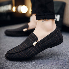 Men Shoes Loafers Breathable Slip-On Casual Shoes Soft Comfortable Non-slip Driving Flats