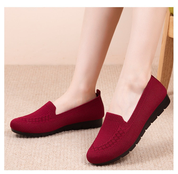 Casual Shoes Women Mesh Breathable Flat Shoes Ladies