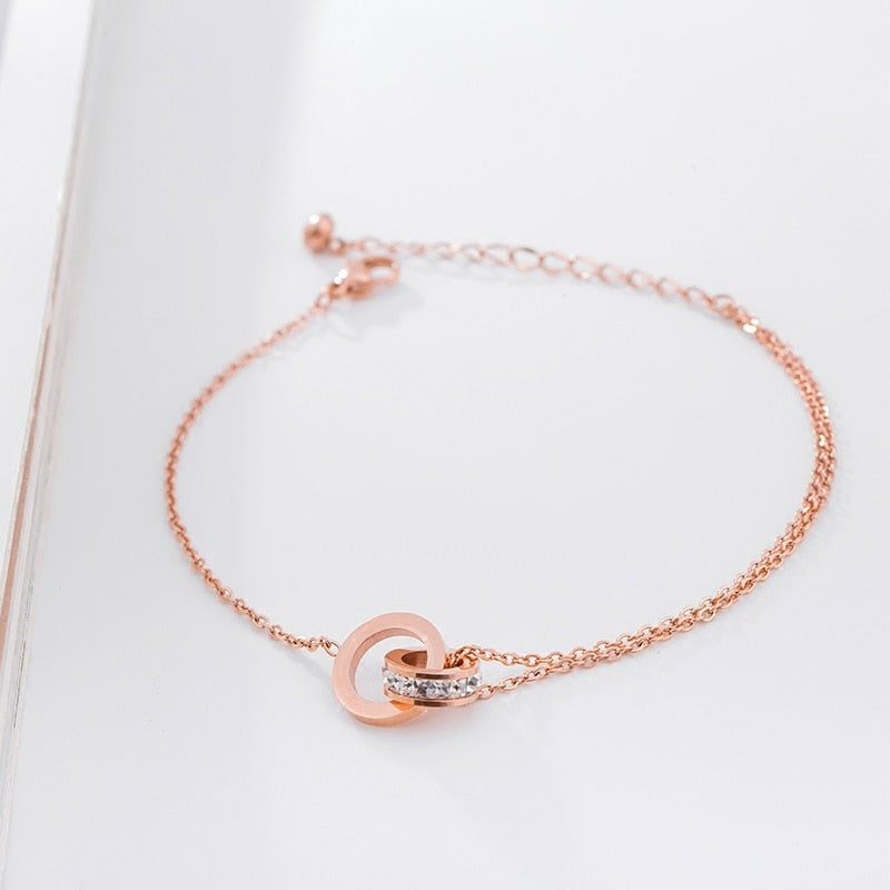 Rose Gold Stainless Steel Anklet Bracelet