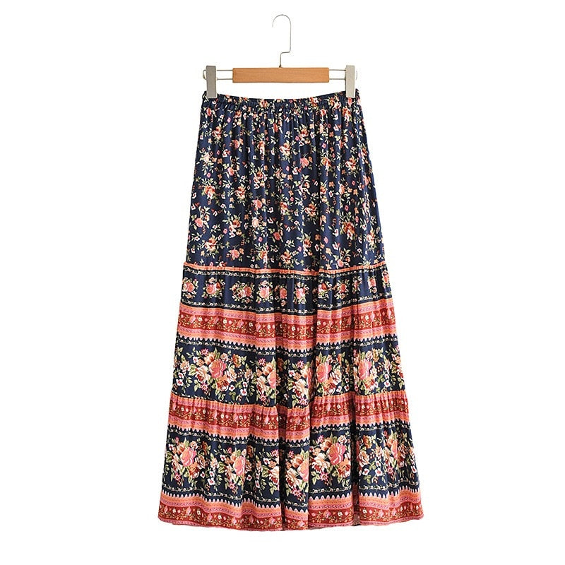 Long Skirt Hippie Women Swing Skirts Holiday Beach