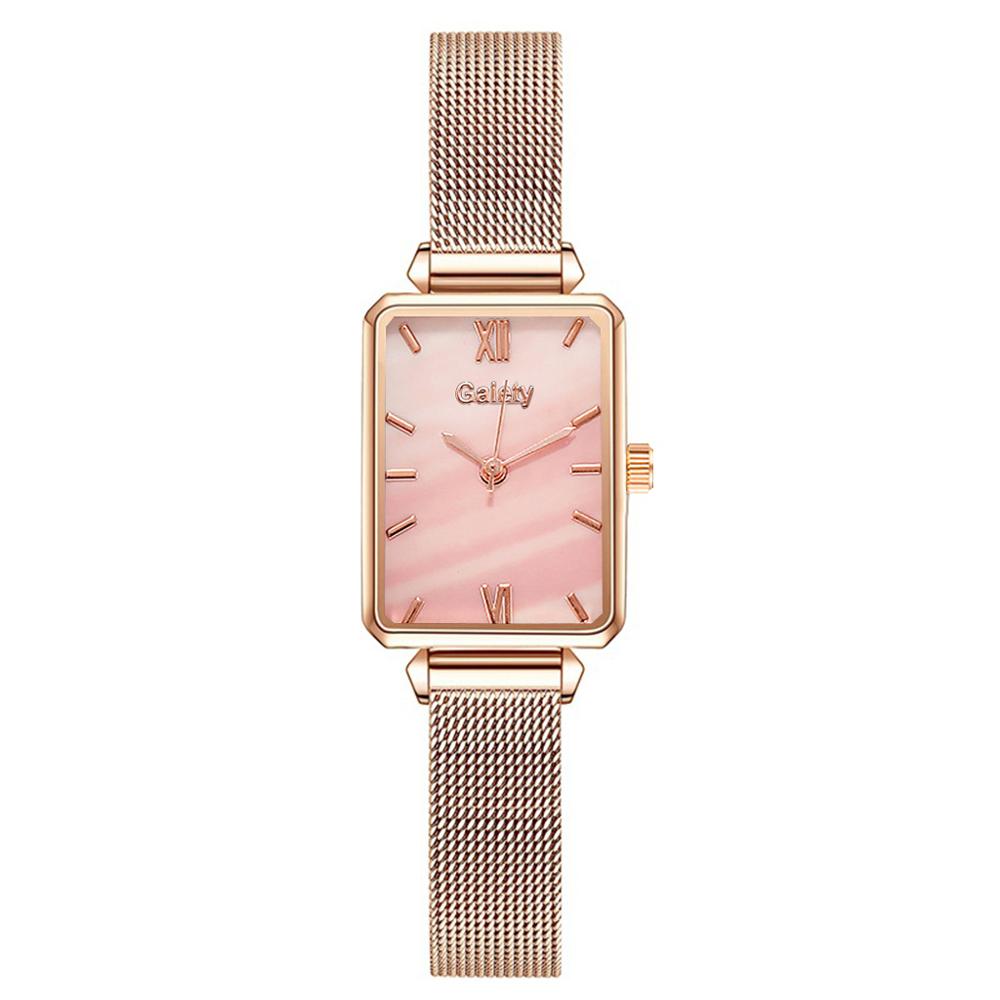 Women Watches Fashion Square Ladies Quartz Watch Bracelet Set