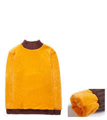 Super Warm Sweater Turtleneck Slim Soft Fleece Pullover Knitted Sweater Men