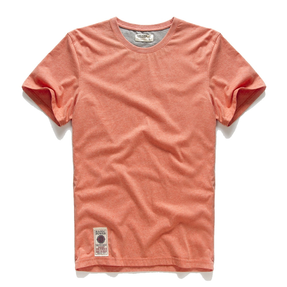 Men T-shirt Causal O-neck Basic High Quality Classical Tops