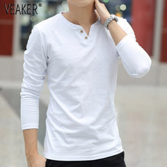 Men Linen t shirts Long Sleeve Tops tshirt Linen