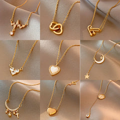 Classic Gold Color Stainless Steel Necklace