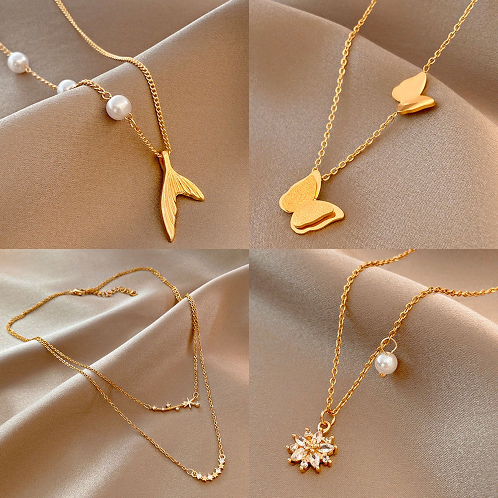 Classic Gold Color Stainless Steel Necklace