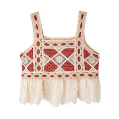 Bohemia Crocheted Tank Tops Women Summer Sleeveless