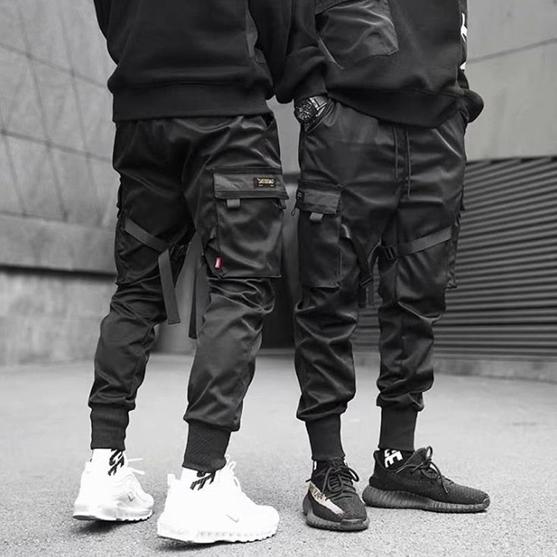 Hip Hop Pants Men Streetwear Punk Trousers Pant Pockets Joggers