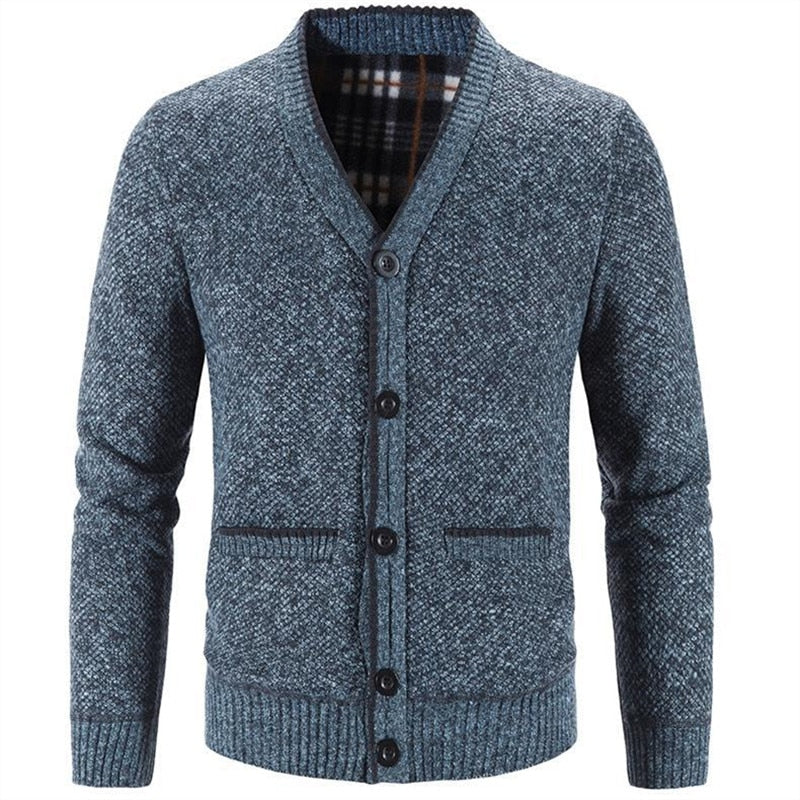 Sweaters Men Winter Thicker Knitted Cardigan Slim Fit Knit Warm Sweater Jackets Knit